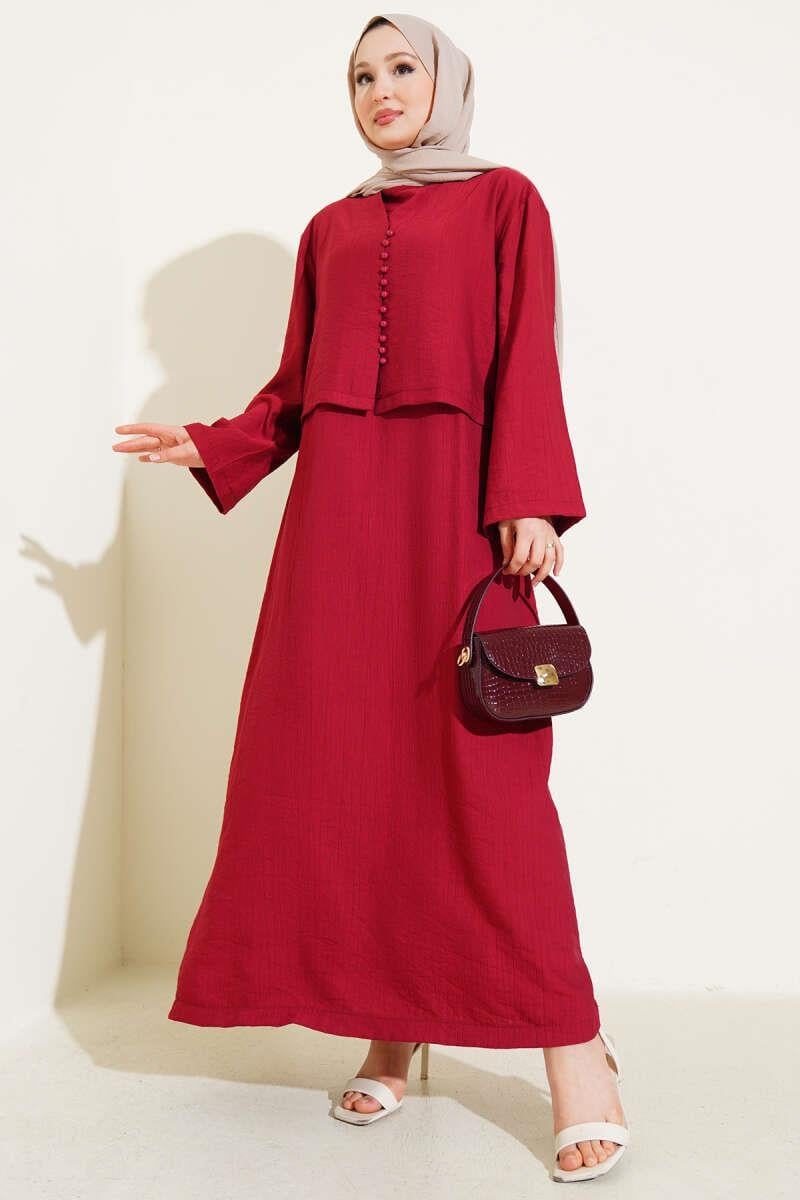 The Brit Buttoned Blouse & Vest 2-Piece Set