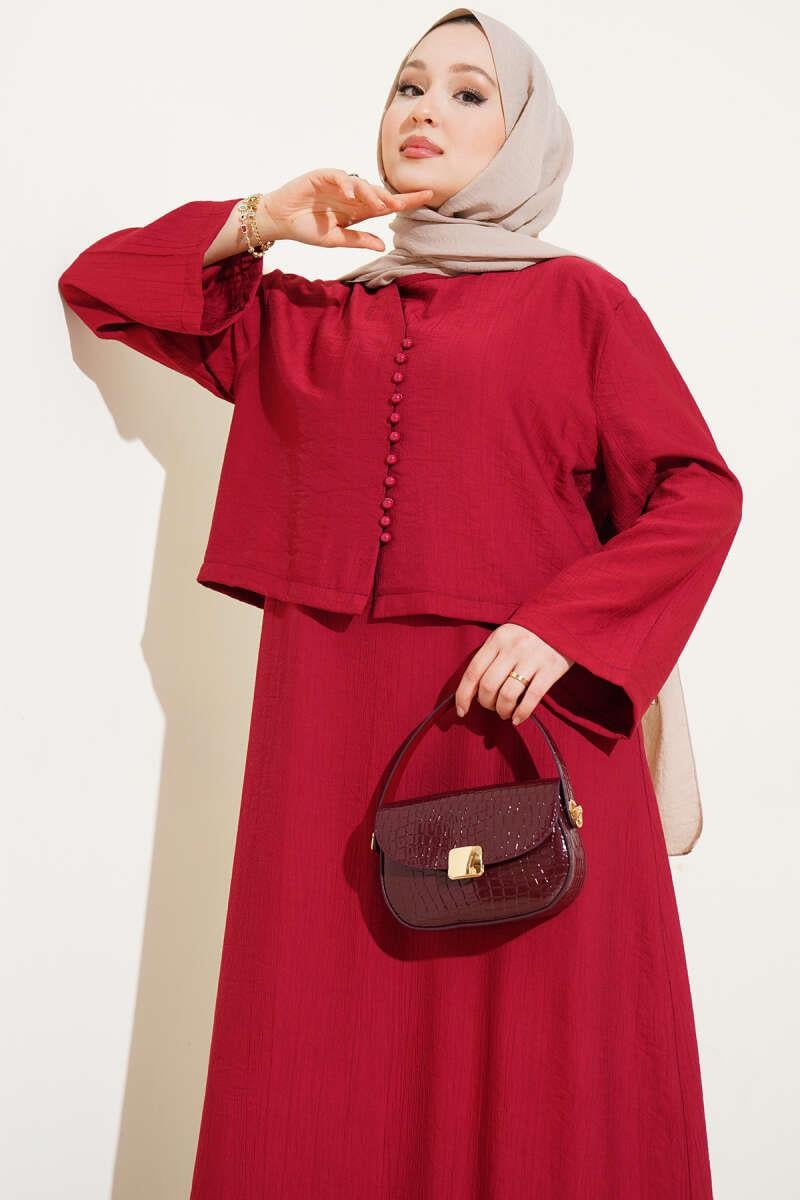 The Brit Buttoned Blouse & Vest 2-Piece Set