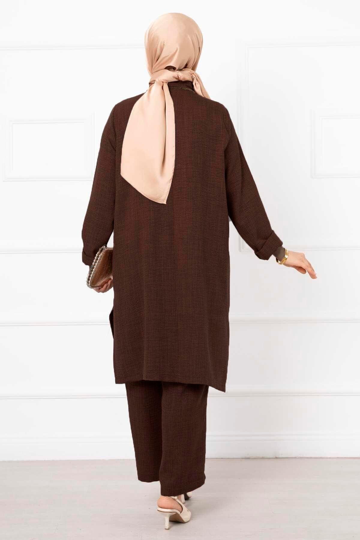 The Linen Long Double Hijab 2-Piece Set