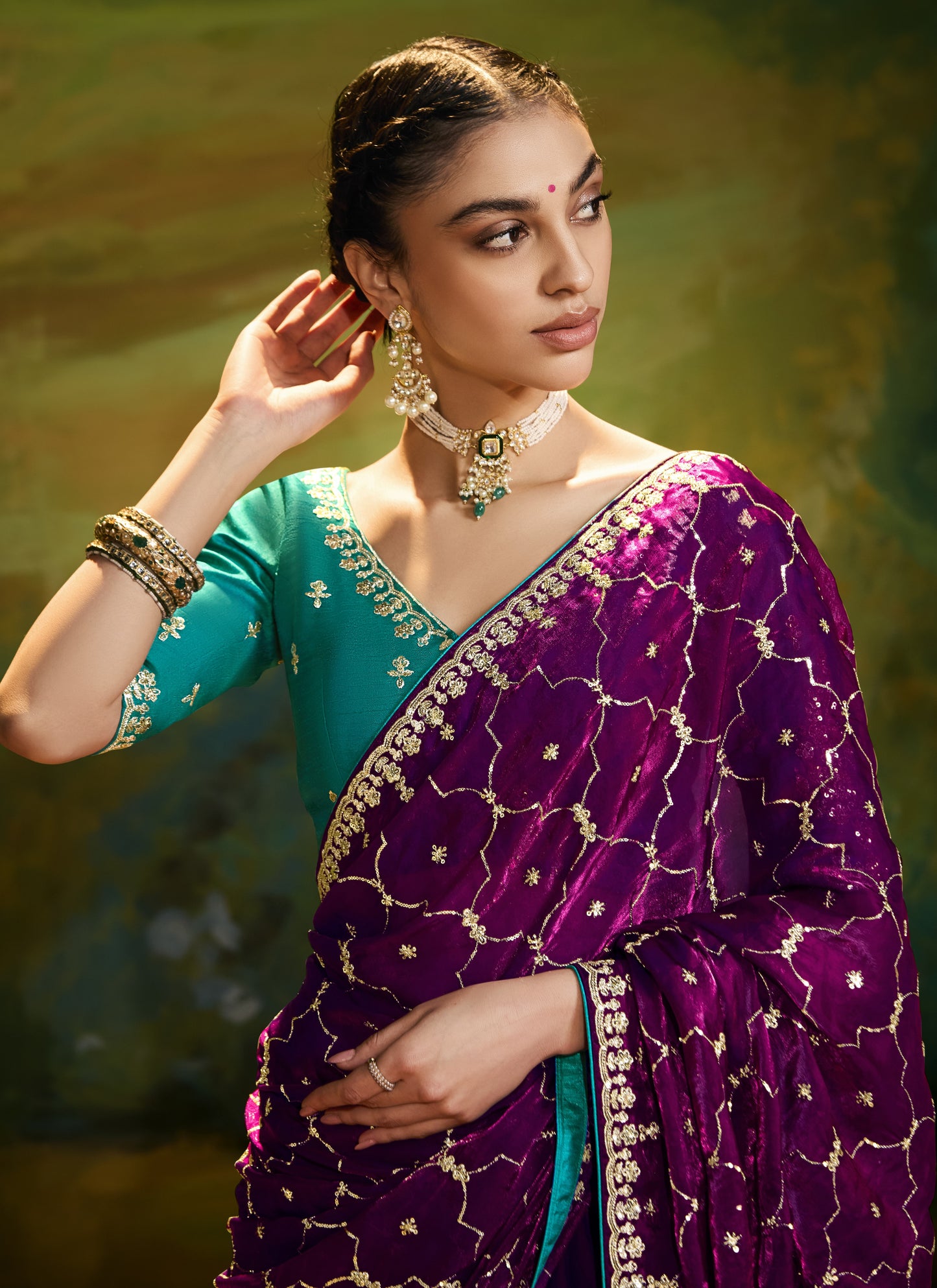 Kimora Kajal Designer Handwork Saree
