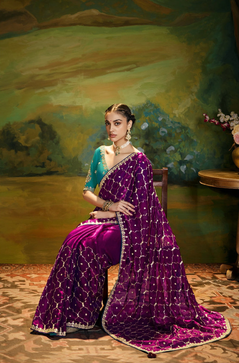 Kimora Kajal Designer Handwork Saree