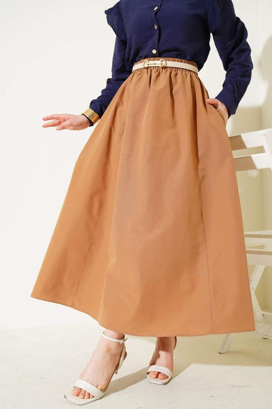 Elastic Waist Terikoton Skirt