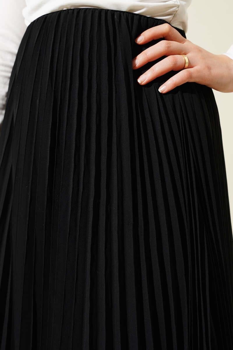 Pleated Ruffle Chiffon Skirt