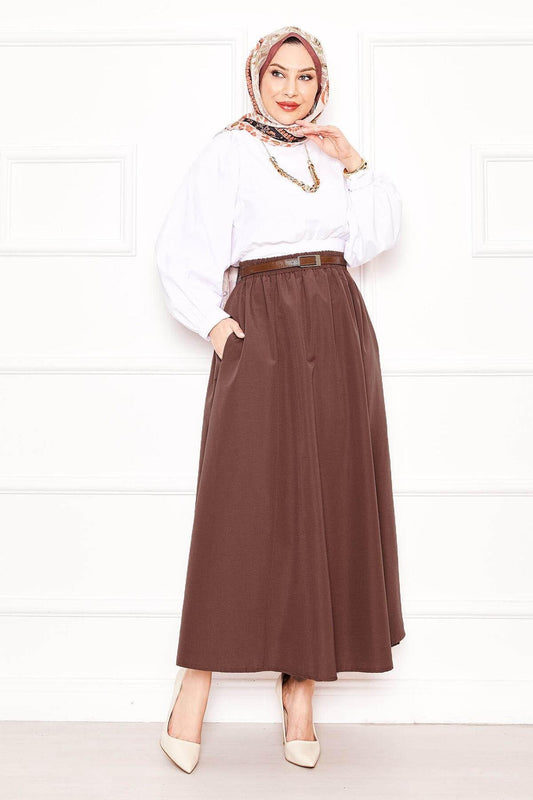 Sporty Chic: The Pocket Detailed Terikoton Skirt