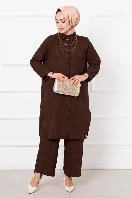 The Linen Long Double Hijab 2-Piece Set