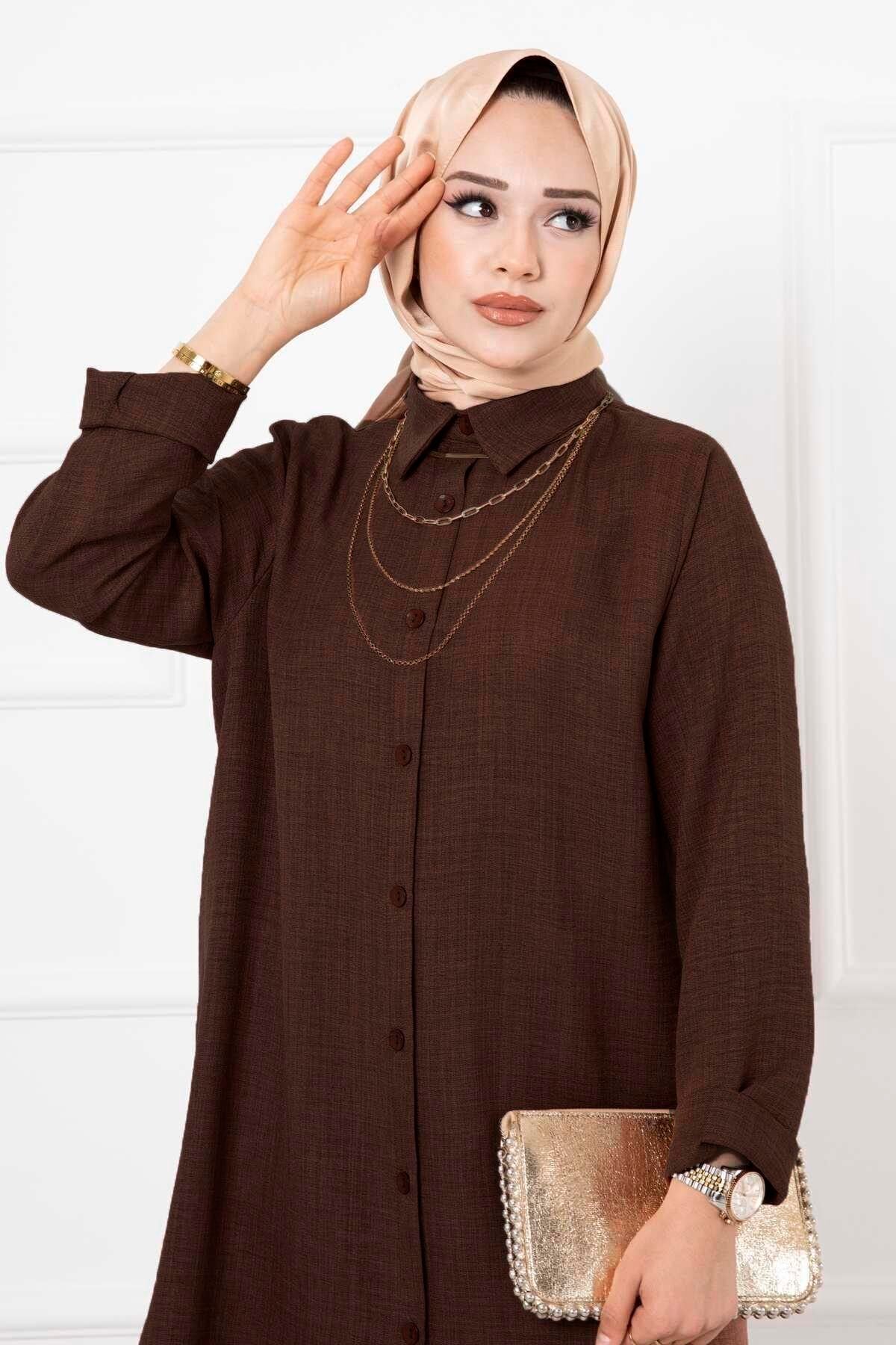 The Linen Long Double Hijab 2-Piece Set