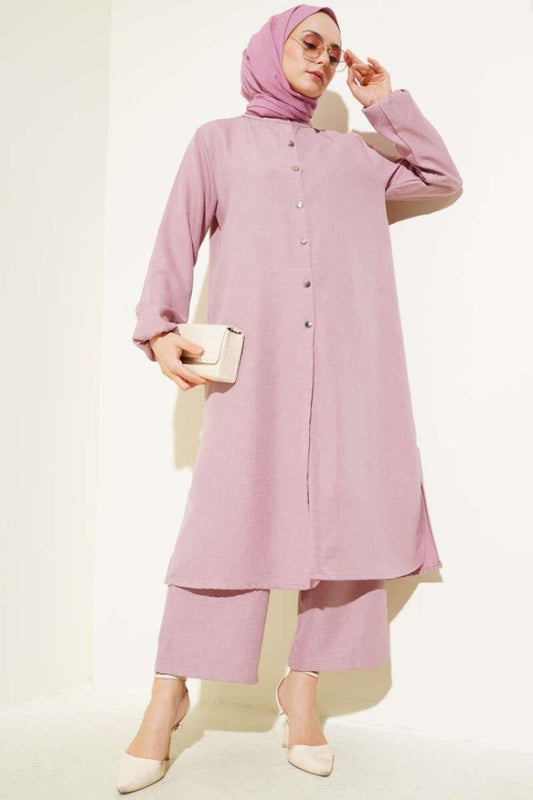 The Double Breasted Buttoned 2-Piece Set