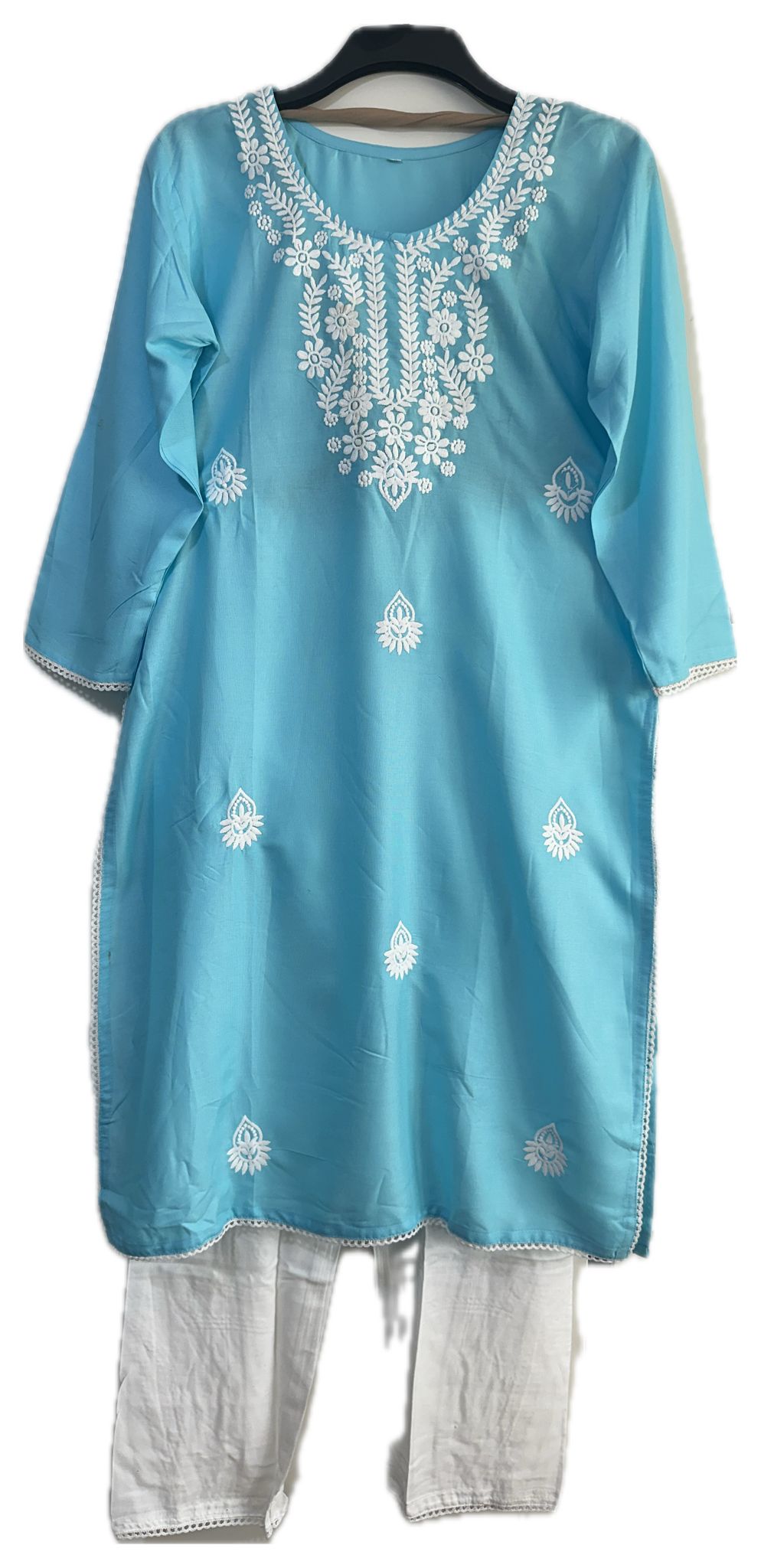 Embroidered 3-Piece Suit with Chiffon Dupatta