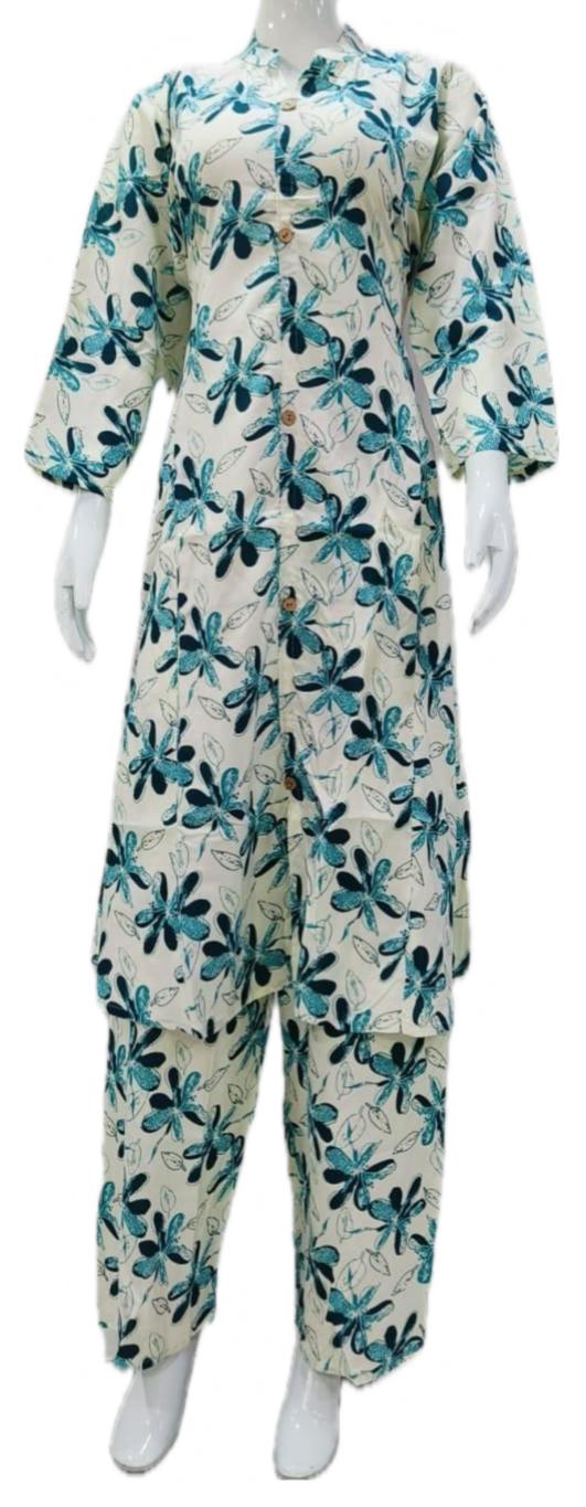 Cream Floral Co-ord Set