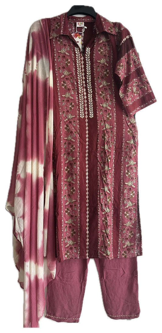 Rayon Collared Suit