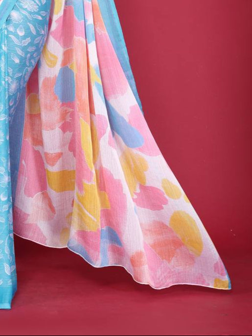 Bindu Moss Chiffon Silk Printed Saree