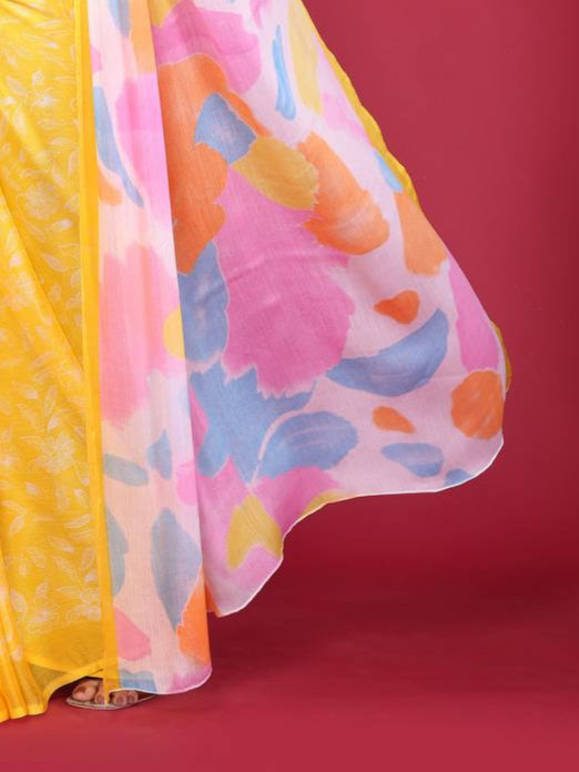 Bindu Moss Chiffon Silk Printed Saree